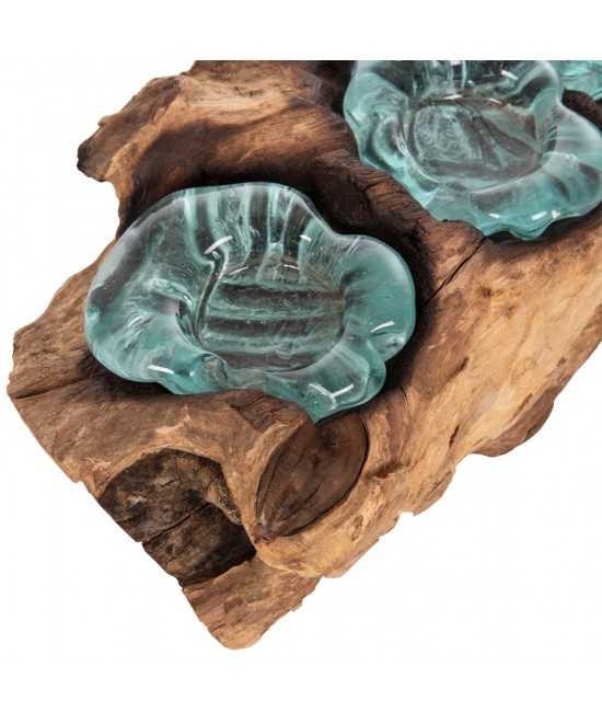 ΕΠΙΤΡΑΠΕΖΙΟ ΔΙΑΚΟΣΜΗΤΙΚΟ ΓΙΑ ΚΕΡΙΑ 3 ΘΕΣΕΩΝ HM4282 ΜΑΣΙΦ ΞΥΛΟ ΤΕΑΚ & ΓΥΑΛΙ-ΦΥΣΙΚΟ