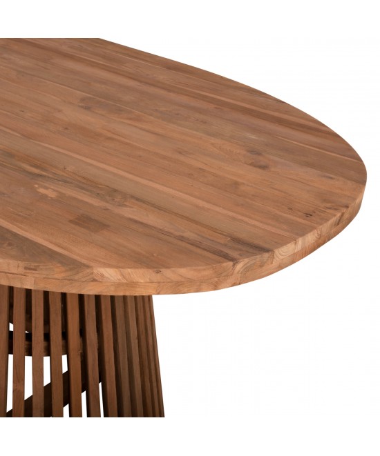 ΤΡΑΠΕΖΙ ΤΡΑΠΕΖΑΡΙΑΣ REMIK HM9835 RECYCLED ΤΕΑΚ ΣΕ ΦΥΣΙΚΟ 200x100x75,5Yεκ. TOP 4εκ.