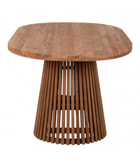 ΤΡΑΠΕΖΙ ΤΡΑΠΕΖΑΡΙΑΣ REMIK HM9835 RECYCLED ΤΕΑΚ ΣΕ ΦΥΣΙΚΟ 100x200x75,5Yεκ. TOP 4εκ.