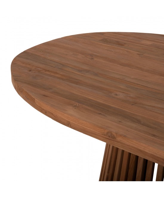 ΤΡΑΠΕΖΙ ΤΡΑΠΕΖΑΡΙΑΣ REMIK HM9835 RECYCLED ΤΕΑΚ ΣΕ ΦΥΣΙΚΟ 100x200x75,5Yεκ. TOP 4εκ.