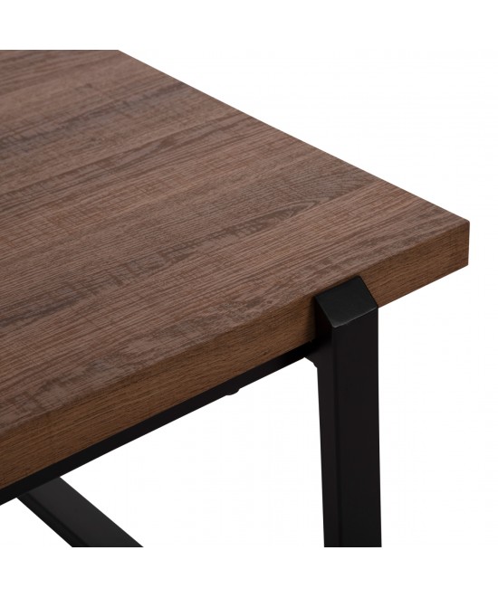 ΤΡΑΠΕΖΙ ΣΑΛΟΝΙΟΥ SHABEN HM9585.04 MDF ΚΑΡΥΔΙ ΞΥΛΟ-ΜΑΥΡΗ ΜΕΤΑΛΛΙΚΗ ΒΑΣΗ 120x56X45Yεκ.