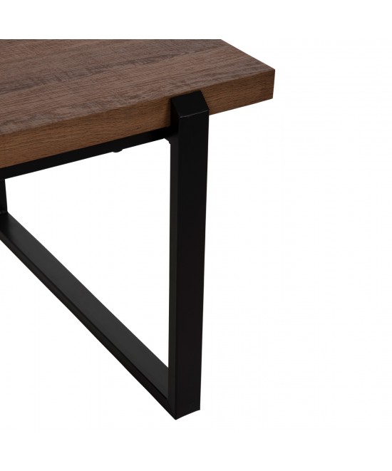 ΤΡΑΠΕΖΙ ΣΑΛΟΝΙΟΥ SHABEN HM9585.04 MDF ΚΑΡΥΔΙ ΞΥΛΟ-ΜΑΥΡΗ ΜΕΤΑΛΛΙΚΗ ΒΑΣΗ 120x56X45Yεκ.