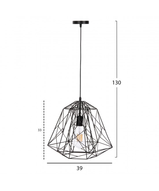 ΦΩΤΙΣΤΙΚΟ ΟΡΟΦΗΣ ΚΡΕΜΑΣΤΟ HM4066 ΜΑΥΡΟ ΜΕΤΑΛΛΙΚΟ ΚΑΠΕΛΟ 39x34x130Υεκ. ΦΩΤΙΣΤΙΚΟ ΟΡΟΦΗΣ ΚΡΕΜΑΣΤΟ HM4066 ΜΑΥΡΟ ΜΕΤΑΛΛΙΚΟ ΚΑΠΕΛΟ 39x34x130Υεκ.