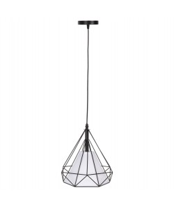 ΦΩΤΙΣΤΙΚΟ ΟΡΟΦΗΣ ΚΡΕΜΑΣΤΟ HM4065 ΜΑΥΡΟ ΜΕΤΑΛΛΙΚΟ ΚΑΠΕΛΟ-ΛΕΥΚΟ ΚΑΛΥΜΜΑ ΛΑΜΠΤΗΡΑ 25x25x125Y εκ.