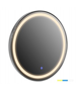 ΚΑΘΡΕΠΤΗΣ ΤΟΙΧΟΥ ΣΤΡΟΓΓΥΛΟΣ HM9580.40 ΑΛΟΥΜΙΝΙΟ ΣΕ ΓΚΡΙ-ΦΩΤΙΣΜΟΣ LED Φ60x3εκ.