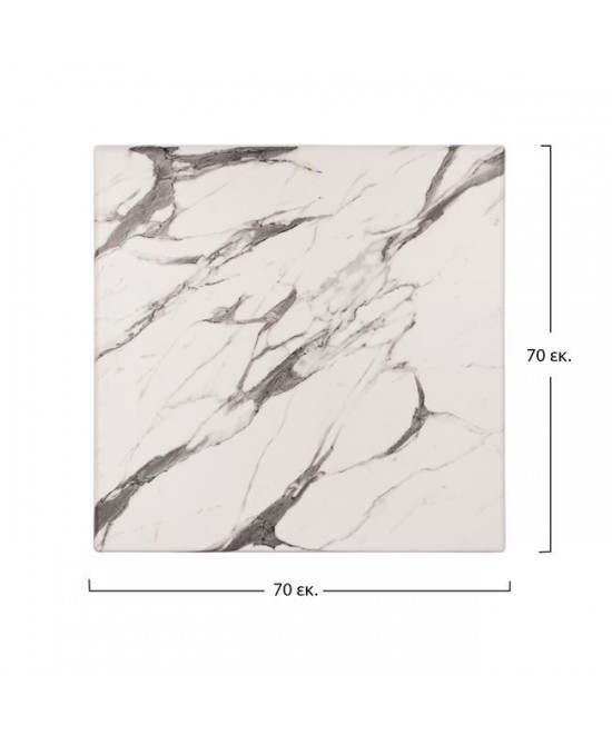 ΕΠΙΦΑΝΕΙΑ ΤΡΑΠΕΖΙΟΥ WERZALIT 70Χ70Χ3.5εκ. MARBLE WHITE-GREY 5657 HM5230.11