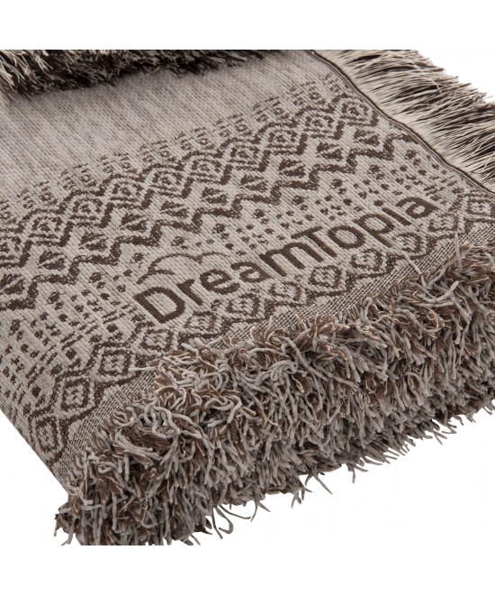 ΡΙΧΤΑΡΙ ME ΚΡΟΣΙΑ DREAMTOPIA HM12163.03 ΣΕ ANOIXTO ΚΑΦΕ ΧΡΩΜΑ 245X170εκ.