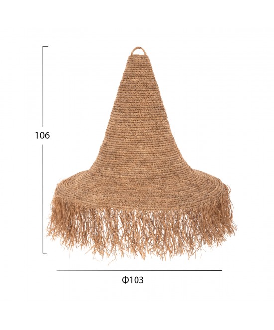 ΦΩΤΙΣΤΙΚΟ ΟΡΟΦΗΣ ΚΡΕΜΑΣΤΟ HM4033 RATTAN ΣΕ ΦΥΣΙΚΟ Φ103x84,5-106Yεκ.