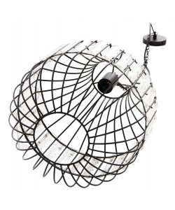 ΦΩΤΙΣΤΙΚΟ ΟΡΟΦΗΣ ΚΡΕΜΑΣΤΟ HM4093 ΜΕΤΑΛΛΙΚΟ ΜΑΥΡΟ ΚΑΙ ΓΥΑΛΙ Φ29x38-137Yεκ.