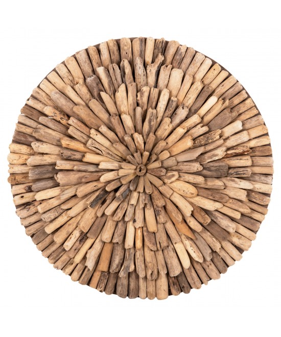ΔΙΑΚΟΣΜΗΤΙΚΟ ΤΟΙΧΟΥ ΣΤΡΟΓΓΥΛΟ CHIIKI HM4298 DRIFTWOOD ΣΕ ΦΥΣΙΚΟ Φ60 εκ.