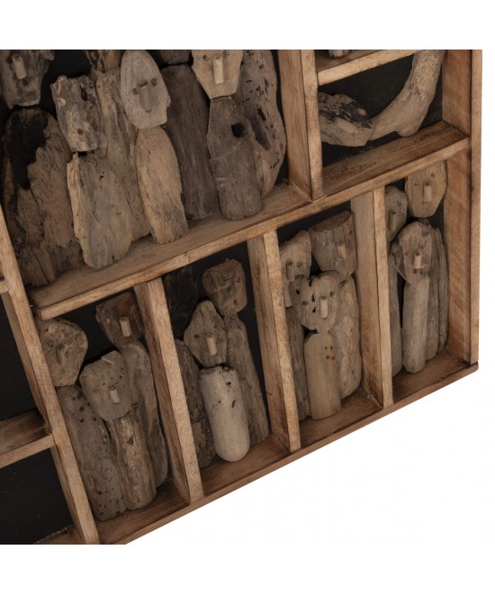 ΔΙΑΚΟΣΜΗΤΙΚΟ ΤΟΙΧΟΥ MYST HM4281 ΚΑΔΡΟ ΜΕ ΦΙΓΟΥΡΕΣ ΑΠΟ DRIFTWOOD 200x6x120Υεκ.