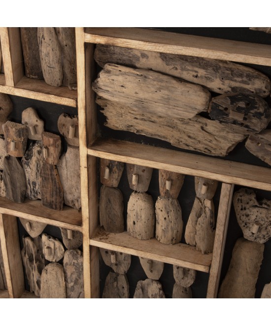 ΔΙΑΚΟΣΜΗΤΙΚΟ ΤΟΙΧΟΥ MYST HM4281 ΚΑΔΡΟ ΜΕ ΦΙΓΟΥΡΕΣ ΑΠΟ DRIFTWOOD 200x6x120Υεκ.