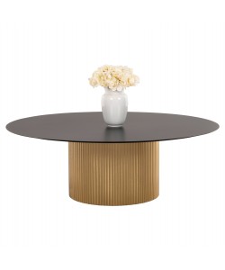 ΤΡΑΠΕΖΙ ΣΑΛΟΝΙΟΥ CLAD HM9673 ΜΕΤΑΛΛΟ ΣΕ ΧΡΥΣΟ & ΜΑΥΡΟ Φ110x38Υεκ.