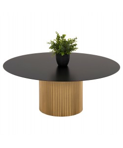 ΤΡΑΠΕΖΙ ΣΑΛΟΝΙΟΥ CLAD HM9674 ΜΕΤΑΛΛΟ ΣΕ ΧΡΥΣΟ & ΜΑΥΡΟ Φ80x32Υεκ.