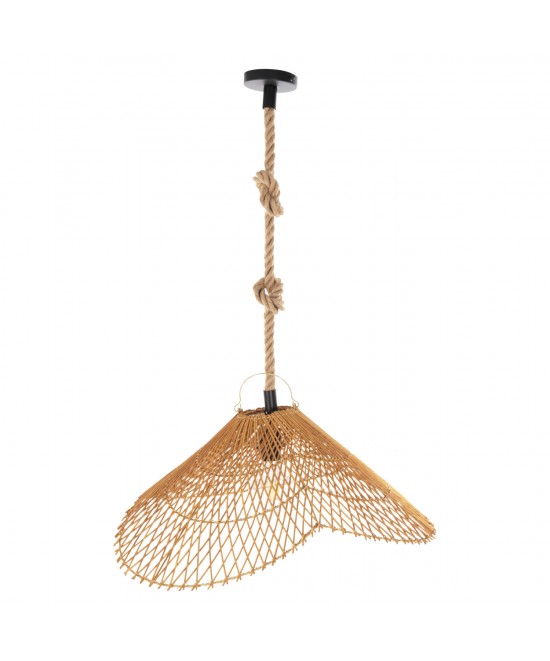 ΦΩΤΙΣΤΙΚΟ ΟΡΟΦΗΣ ΚΡΕΜΑΣΤΟ HM7878.01 RATTAN ΣΕ ΜΠΕΖ ΤΗΣ ΑΜΜΟΥ ΧΡΩΜΑ Φ58,5x31Yεκ