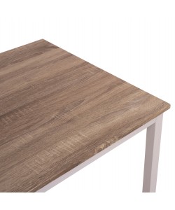 ΤΡΑΠΕΖΙ ΤΡΑΠΕΖΑΡΙΑΣ PANYA HM8332.02, 110X70Χ76, SONOMA, ΛΕΥΚΑ ΠΟΔΙΑ