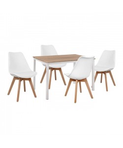 ΣΕΤ 5ΤΜΧ ΤΡΑΠΕΖΙ 110X70Χ76 SONAMA & ΚΑΡΕΚΛΕΣ VEGAS ΛΕΥΚΟ ΚΑΘΙΣΜΑ HM11015