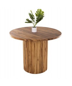 ΤΡΑΠΕΖΙ ΤΡΑΠΕΖΑΡΙΑΣ DREMA1 HM9895 ΜΑΣΙΦ ΞΥΛΟ ΤΕΑΚ Φ100X80Yεκ-3εκ.ΕΠΙΦΑΝΕΙΑ