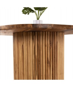 ΤΡΑΠΕΖΙ ΤΡΑΠΕΖΑΡΙΑΣ DREMA1 HM9895 ΜΑΣΙΦ ΞΥΛΟ ΤΕΑΚ Φ100X80Yεκ-3εκ.ΕΠΙΦΑΝΕΙΑ