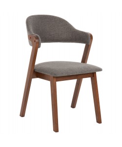 ΚΑΡΕΚΛΑ RIDER HM9734.01 RUBBERWOOD ΣΕ ΚΑΡΥΔΙ-ΥΦΑΣΜΑ ΓΚΡΙ 59x59x83Yεκ.