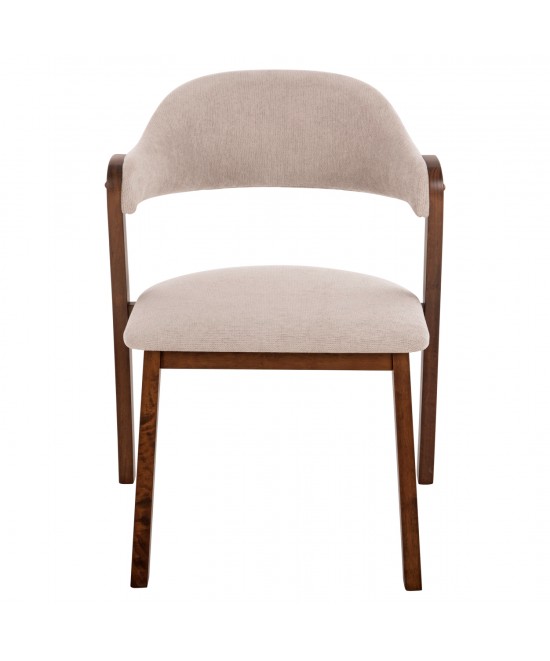 ΚΑΡΕΚΛΑ RIDER HM9734.02 RUBBERWOOD ΣΕ ΚΑΡΥΔΙ-ΥΦΑΣΜΑ ΕΚΡΟΥ 59x59x83Yεκ.
