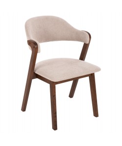 ΚΑΡΕΚΛΑ RIDER HM9734.02 RUBBERWOOD ΣΕ ΚΑΡΥΔΙ-ΥΦΑΣΜΑ ΕΚΡΟΥ 59x59x83Yεκ.