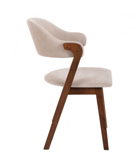 ΚΑΡΕΚΛΑ RIDER HM9734.02 RUBBERWOOD ΣΕ ΚΑΡΥΔΙ-ΥΦΑΣΜΑ ΕΚΡΟΥ 59x59x83Yεκ.