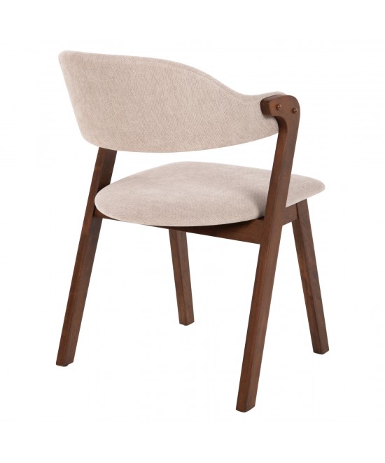 ΚΑΡΕΚΛΑ RIDER HM9734.02 RUBBERWOOD ΣΕ ΚΑΡΥΔΙ-ΥΦΑΣΜΑ ΕΚΡΟΥ 59x59x83Yεκ.