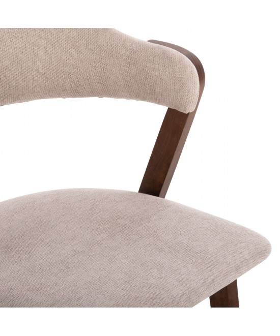 ΚΑΡΕΚΛΑ RIDER HM9734.02 RUBBERWOOD ΣΕ ΚΑΡΥΔΙ-ΥΦΑΣΜΑ ΕΚΡΟΥ 59x59x83Yεκ.