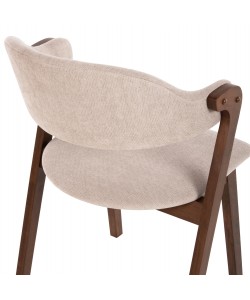 ΚΑΡΕΚΛΑ RIDER HM9734.02 RUBBERWOOD ΣΕ ΚΑΡΥΔΙ-ΥΦΑΣΜΑ ΕΚΡΟΥ 59x59x83Yεκ.