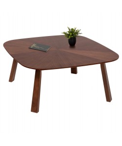 ΤΡΑΠΕΖΙ ΣΑΛΟΝΙΟΥ RINER HM9738 MDF ΜΕ ΚΑΠΛΑΜΑ ΚΑΡΥΔΙΑΣ 100x100x45Yεκ.