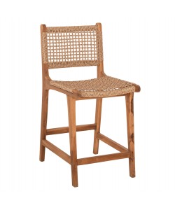 ΣΚΑΜΠΟ ΜΠΑΡ ΜΕ ΠΛΑΤΗ NESHA HM9381.11 ΞΥΛΟ ΤΕΑΚ & ΣΧΟΙΝΙ VIRO VIRO 46x48,5x96Υεκ.