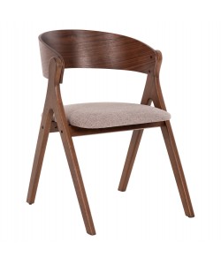 ΚΑΡΕΚΛΑ NEKKER HM9739.01 RUBBERWOOD ΣΕ ΚΑΡΥΔΙ-ΜΠΕΖ ΥΦΑΣΜΑ ΚΑΘΙΣΜΑ 56x55x78Yεκ.