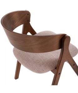 ΚΑΡΕΚΛΑ NEKKER HM9739.01 RUBBERWOOD ΣΕ ΚΑΡΥΔΙ-ΜΠΕΖ ΥΦΑΣΜΑ ΚΑΘΙΣΜΑ 56x55x78Yεκ.