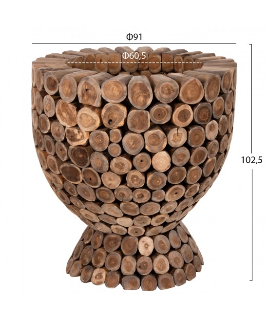 ΤΡΑΠΕΖΙ BAR ΣΤΡΟΓΓΥΛΟ LEEROY HM9806 KOMMATIA ΞΥΛΟΥ TEAK Φ900x103Υεκ. ΤΡΑΠΕΖΙ BAR ΣΤΡΟΓΓΥΛΟ LEEROY HM9806 KOMMATIA ΞΥΛΟΥ TEAK Φ900x103Υεκ.