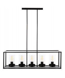 ΦΩΤΙΣΤΙΚΟ ΟΡΟΦΗΣ ΚΡΕΜΑΣΤΟ HM4082 ΜΑΥΡΟ ΜΕΤΑΛΛΟ ΚΑΙ ΓΥΑΛΙ 80x25x23,5-85Yεκ.