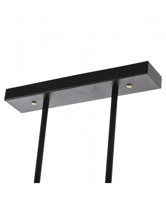 ΦΩΤΙΣΤΙΚΟ ΟΡΟΦΗΣ ΚΡΕΜΑΣΤΟ HM4082 ΜΑΥΡΟ ΜΕΤΑΛΛΟ ΚΑΙ ΓΥΑΛΙ 80x25x23,5-85Yεκ.