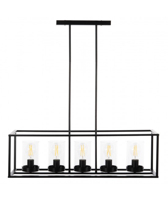 ΦΩΤΙΣΤΙΚΟ ΟΡΟΦΗΣ ΚΡΕΜΑΣΤΟ HM4082 ΜΑΥΡΟ ΜΕΤΑΛΛΟ ΚΑΙ ΓΥΑΛΙ 80x25x23,5-85Yεκ.