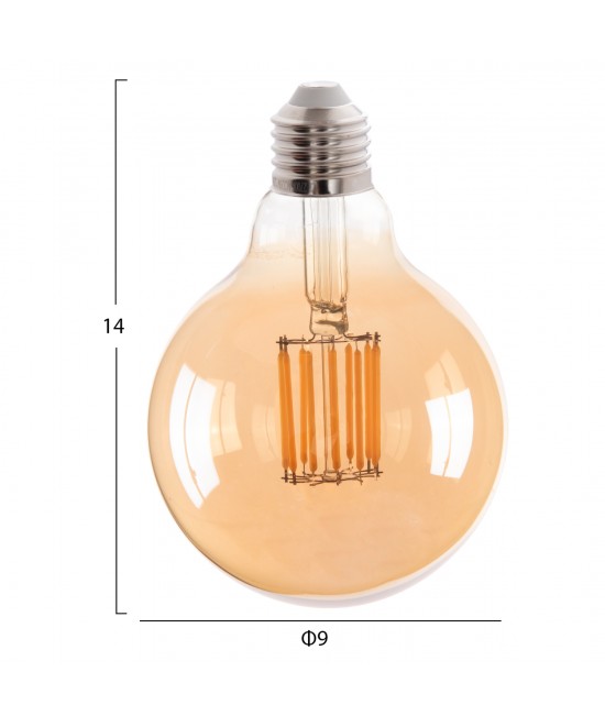 ΛΑΜΠΤΗΡΑΣ GLOBO LED FILAMENT 12W E27 3000K ΧΡΥΣΟ HM4049.02