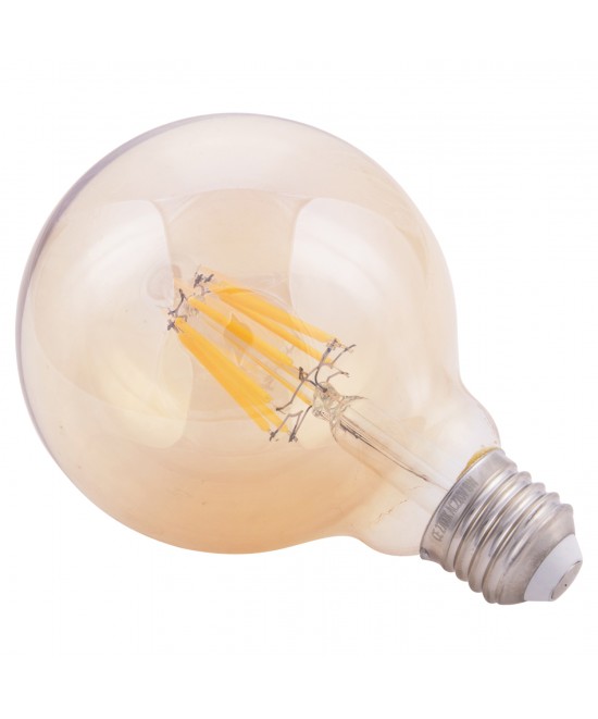 ΛΑΜΠΤΗΡΑΣ GLOBO LED FILAMENT 8W E27 2700K ΧΡΥΣΟ DIMMABLE HM4050.02