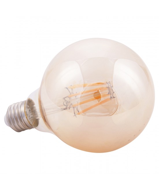 ΛΑΜΠΤΗΡΑΣ GLOBO LED FILAMENT 8W E27 2700K ΧΡΥΣΟ DIMMABLE HM4050.02
