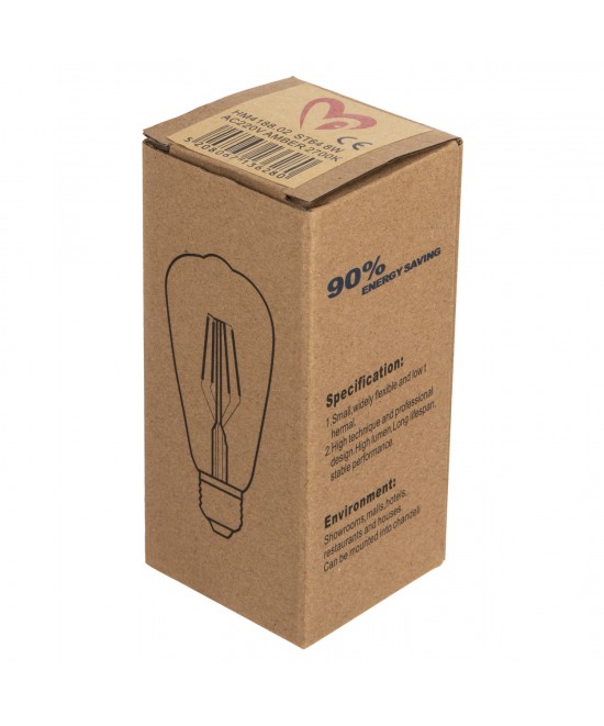 ΛΑΜΠΤΗΡΑΣ HM4188.02 LED FILAMENT 8W E27 DIMMABLE 3000K GOLD