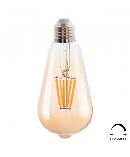 ΛΑΜΠΤΗΡΑΣ HM4188.02 LED FILAMENT 8W E27 DIMMABLE 3000K GOLD