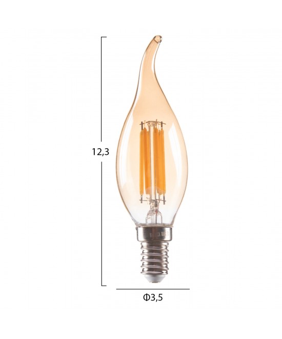 ΛΑΜΠΤΗΡΑΣ HM4047.02 ΣΤΥΛ ΦΛΟΓΑ LED FILAMENT 6W E14 3000K GOLD DIMMABLE ΛΑΜΠΤΗΡΑΣ HM4047.02 ΣΤΥΛ ΦΛΟΓΑ LED FILAMENT 6W E14 3000K GOLD DIMMABLE