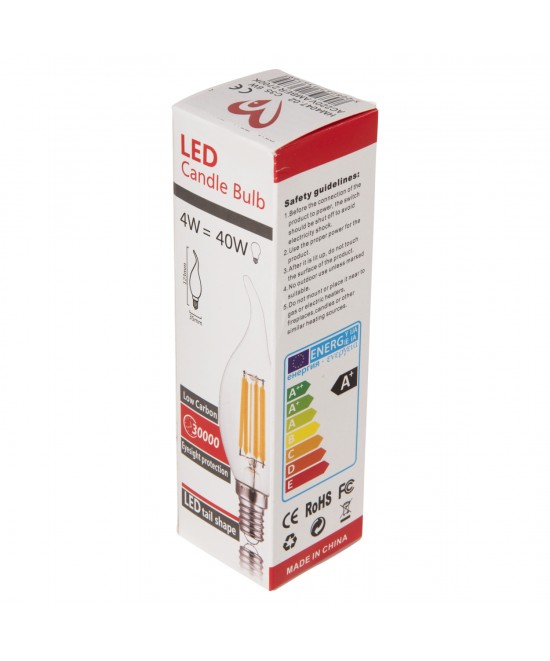 ΛΑΜΠΤΗΡΑΣ HM4047.02 ΣΤΥΛ ΦΛΟΓΑ LED FILAMENT 6W E14 3000K GOLD DIMMABLE ΛΑΜΠΤΗΡΑΣ HM4047.02 ΣΤΥΛ ΦΛΟΓΑ LED FILAMENT 6W E14 3000K GOLD DIMMABLE