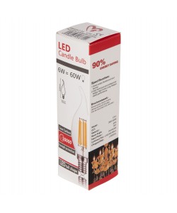 ΛΑΜΠΤΗΡΑΣ HM4047.02 ΣΤΥΛ ΦΛΟΓΑ LED FILAMENT 6W E14 3000K GOLD DIMMABLE