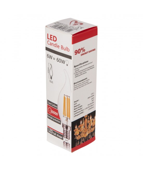 ΛΑΜΠΤΗΡΑΣ HM4047.02 ΣΤΥΛ ΦΛΟΓΑ LED FILAMENT 6W E14 3000K GOLD DIMMABLE ΛΑΜΠΤΗΡΑΣ HM4047.02 ΣΤΥΛ ΦΛΟΓΑ LED FILAMENT 6W E14 3000K GOLD DIMMABLE