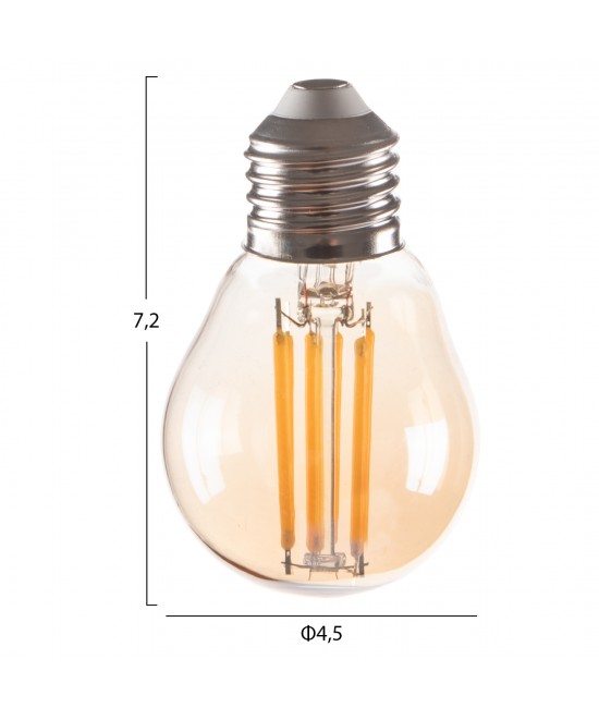 ΛΑΜΠΤΗΡΑΣ HM4046.02 LED FILAMENT 6W E27 3000K GOLD DIMMABLE