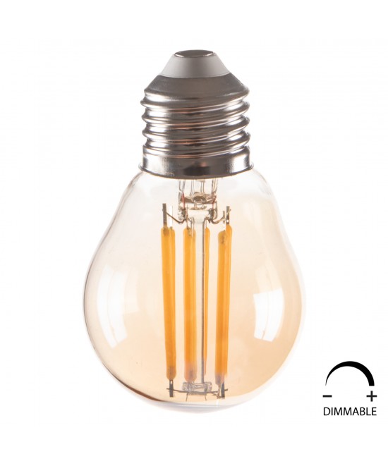 ΛΑΜΠΤΗΡΑΣ HM4046.02 LED FILAMENT 6W E27 3000K GOLD DIMMABLE