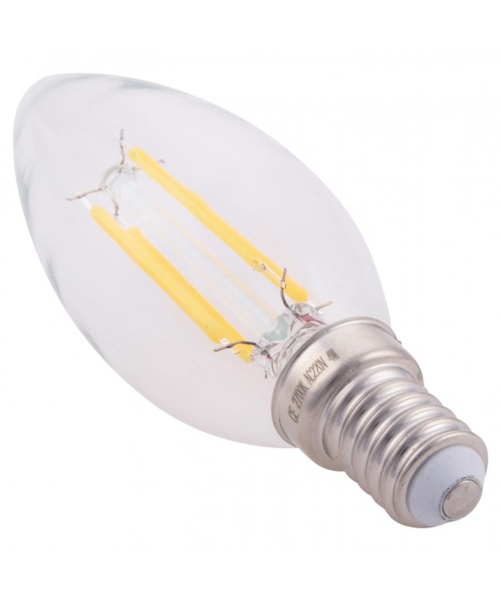 ΛΑΜΠΤΗΡΑΣ LED FILAMENT 4W E14 3000K ΔΙΑΦΑΝΟΣ DIMMABLE HM4048.01 ΛΑΜΠΤΗΡΑΣ LED FILAMENT 4W E14 3000K ΔΙΑΦΑΝΟΣ DIMMABLE HM4048.01